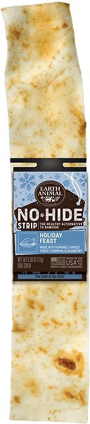Earth Animal No-Hide Strips Natural Rawhide Alternative Holiday Feast Seasonal Recipe Chew Dog Treat