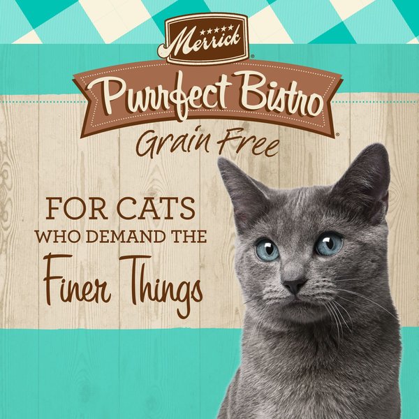 Show full view: Merrick Purrfect Bistro Grain-Free Real Salmon + Sweet Potato Recipe Adult Dry Cat Food, 5.44-kg bag slide 3 of 10