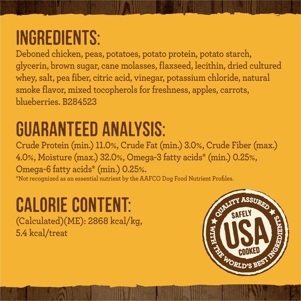 Show full view: Merrick Power Bites Real Chicken Recipe Grain-Free Soft & Chewy Dog Treats, 170-g bag slide 15 of 18