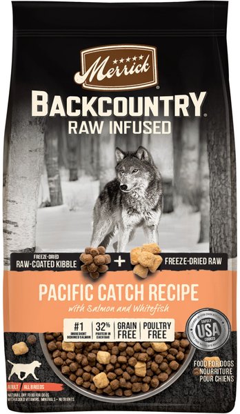 MERRICK Backcountry Raw Infused Grain Free Chicken Free Pacific Catch Recipe Dry Dog Food 9.07 kg bag Chewy Canada