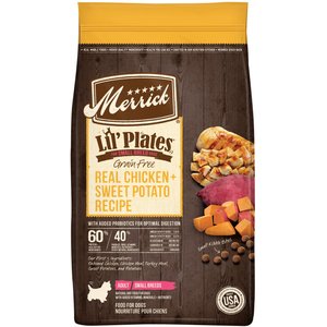 Merrick Lil' Plates Grain-Free Real Chicken + Sweet Potato Recipe Small Breed Dry Dog Food, 1.81-kg bag
