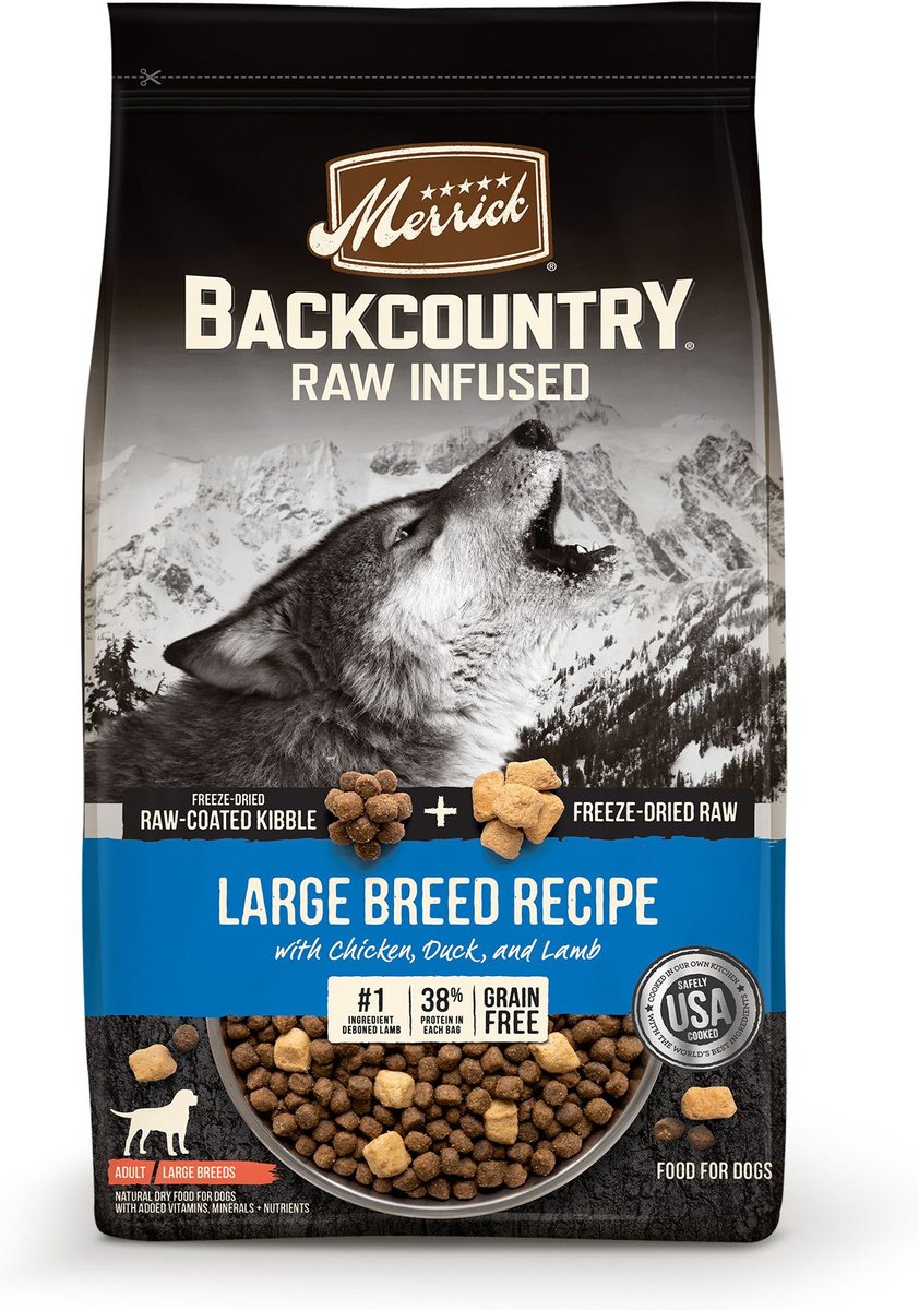 MERRICK Backcountry Raw Infused Grain Free Large Breed Recipe