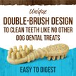 Show in main carousel: Merrick Fresh Kisses Double-Brush Mint Breath Strip Infused Large Dental Dog Treats, 16 count slide 4 of 10