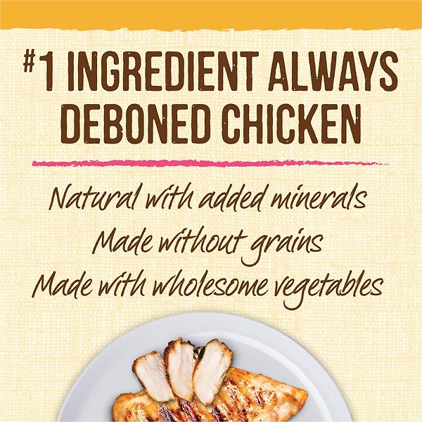 Show full view: Merrick Lil' Plates Lil' Chunky Chicken Recipe Grain-Free Dog Treats, 170-g bag slide 3 of 11