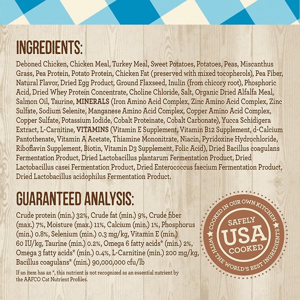 Show full view: Merrick Purrfect Bistro Complete Care Grain- Free Sensitive Stomach Recipe Dry Cat Food, 1.81-kg bag slide 7 of 10