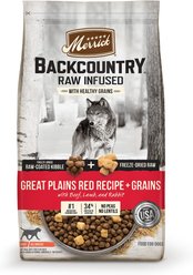Merrick Backcountry Raw Infused Dry Dog Food Great Plains Red Recipe with Healthy Grains, 1.81-kg bag