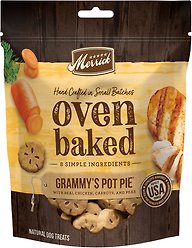 Merrick Oven Baked Grammy's Pot Pie with Real Chicken, Carrots & Peas Dog Treats, 312-g bag