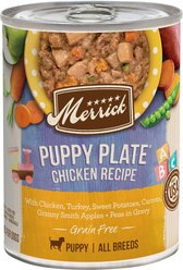 Merrick Grain-Free Wet Puppy Food Puppy Plate Chicken Recipe, 360-g can, case of 12