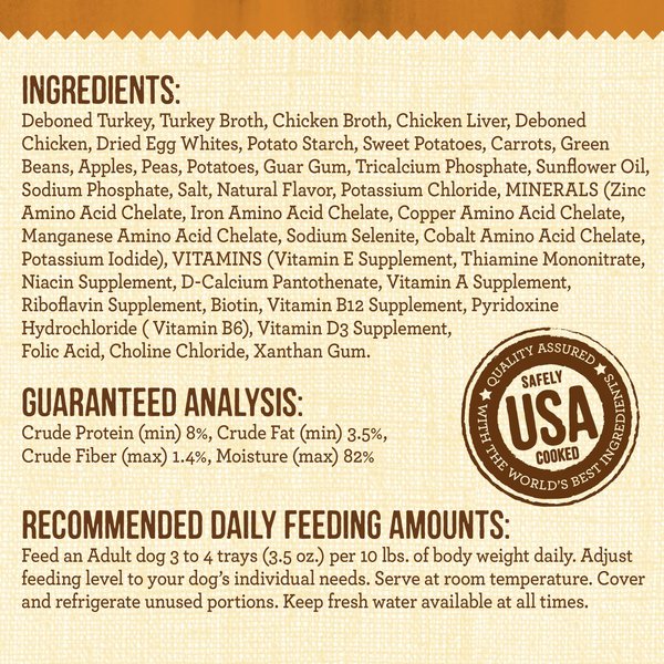 Show full view: Merrick Lil' Plates Grain-Free Small Breed Wet Dog Food Tiny Thanksgiving Day Dinner, 99-g tub, case of 12 slide 11 of 15