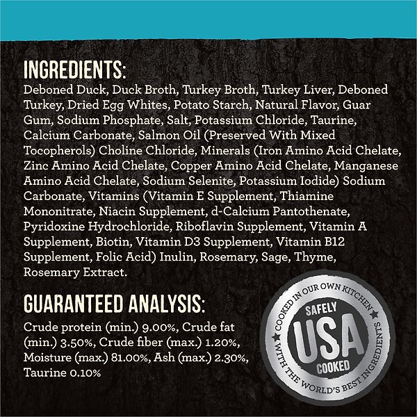 Show full view: Merrick Backcountry Grain-Free Morsels in Gravy Real Duck Recipe Cuts Cat Food Pouches, 85-g, case of 24 slide 7 of 9