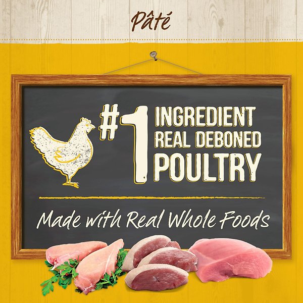 Show full view: Merrick Purrfect Bistro Poultry Recipes Variety Pack Grain-Free Wet Cat Food, 156-g, case of 12 slide 4 of 9