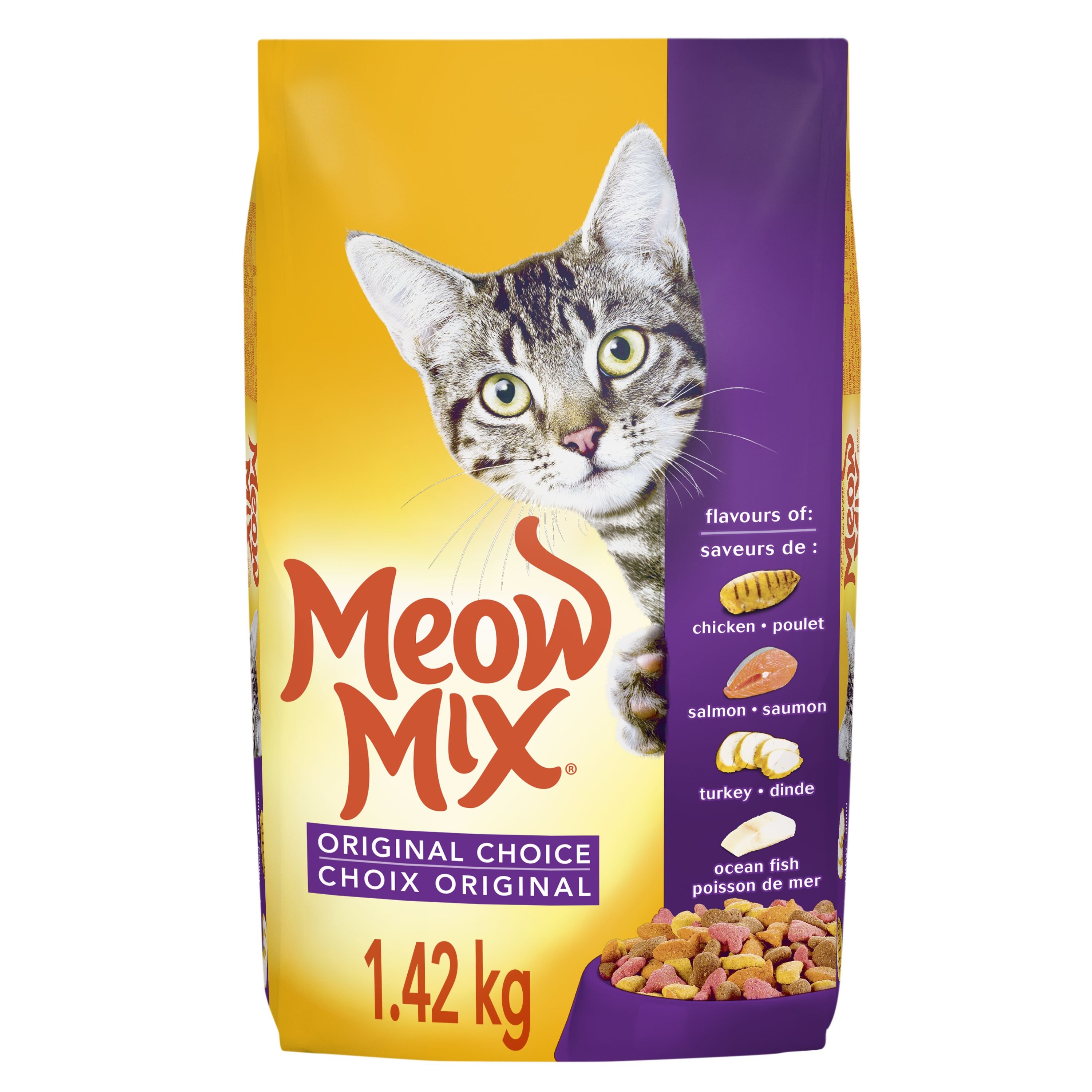 Meow Mix Original Choice Dry Cat Food, 1.42-kg bag