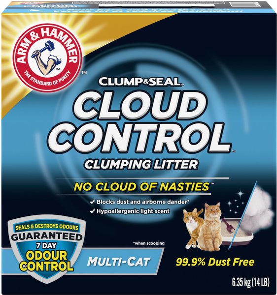Arm & Hammer Litter Clump & Seal Cloud Control Clumping Clay Cat Litter, 6.4-kg box slide 1 of 6