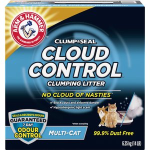 Arm & Hammer Litter Clump & Seal Cloud Control Clumping Clay Cat Litter, 6.4-kg box