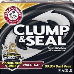 Arm & Hammer Litter Clump & Seal Multi-Cat Clumping Cat Litter, 9.1-kg box