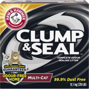 Arm & Hammer Litter Clump & Seal Multi-Cat Clumping Cat Litter, 9.1-kg box