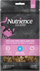 Nutrience Grain-Free Subzero Multi Protein Beef Liver, Pork Liver & Lamb Liver Cat Treats, 30-g bag