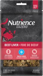 Nutrience Grain-Free Subzero Single Protein Beef Liver Cat Treats, 30-g bag