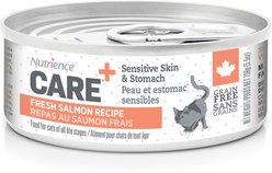 Nutrience Care Cat Sensitive Skin & Stomach Wet Cat Food, 156-g can, case of 24