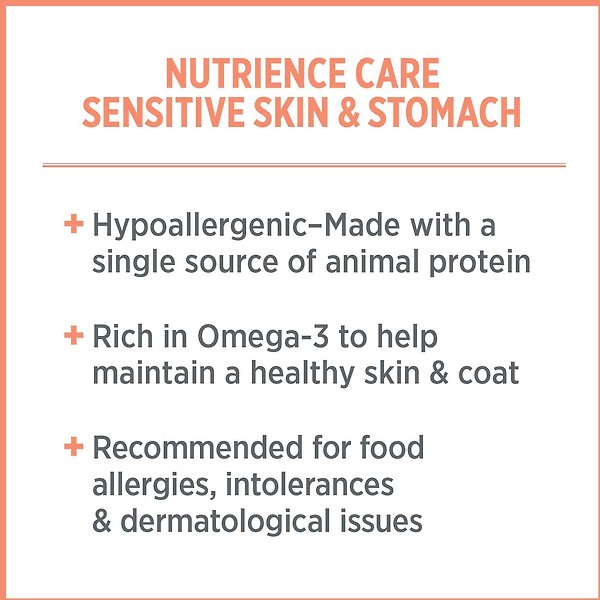Show full view: Nutrience Care Cat Sensitive Skin & Stomach Wet Cat Food, 156-g can, case of 24 slide 3 of 5