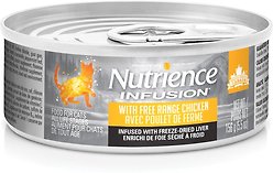 Nutrience Infusion Pate Free Range Chicken Wet Cat Food, 156-g can, case of 24