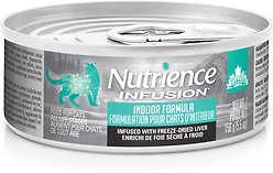 Nutrience Infusion Pate, Indoor Formula Wet Cat Food, 156-g can, case of 24
