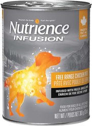 Nutrience Infusion Chicken Wet Dog Food, 369-g can, case of 12