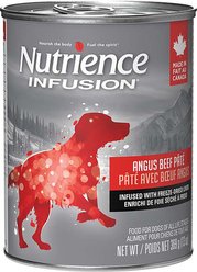 Nutrience Infusion Beef Wet Dog Food, 369-g can, case of 12
