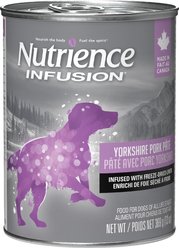 Nutrience Infusion Pork Wet Dog Food, 369-g can, case of 12