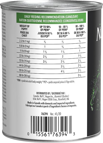 Show full view: Nutrience Grain-Free SubZero Fraser Valley Pate Puppy Wet Dog Food, 369g can, case of 12 slide 6 of 7