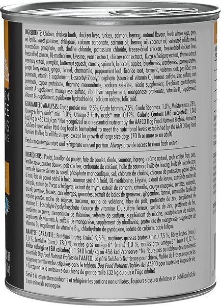 Show full view: Nutrience Grain-Free SubZero Fraser Valley Pate Adult Wet Dog Food, 369g can, case of 12 slide 7 of 7