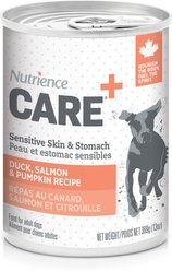 Nutrience Care Sensitive Skin & Stomach Wet Dog Food, 369-g can, case of 12