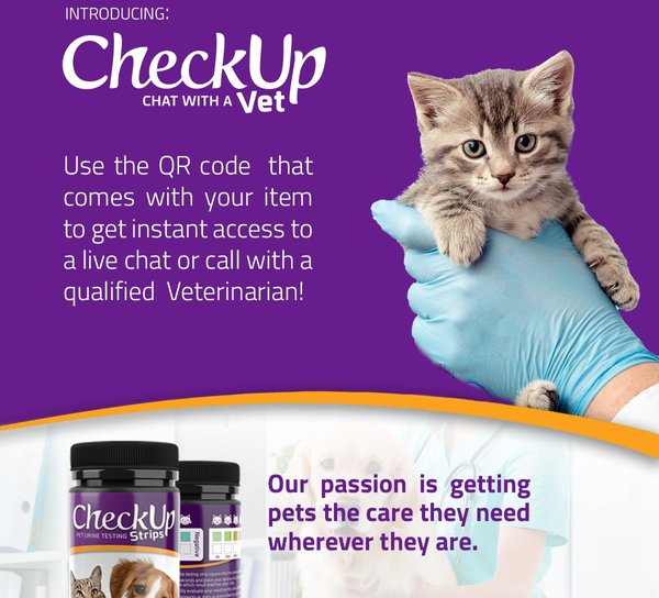 Show full view: CheckUp Diabetes Check for Pets Urine Testing for Dogs & Cats, 50 strips slide 6 of 9