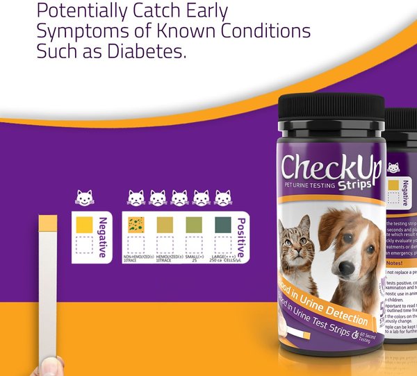 Show full view: CheckUp Blood in Urine Detection Urine Testing for Dogs & Cats, 50 strips slide 4 of 7