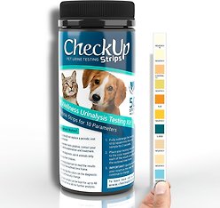 CheckUp Pet Wellness Urinalysis Testing Kit Urine Testing for Dogs & Cats, 50 strips