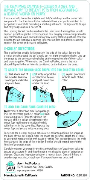 Show full view: Calm Paws Calming Dog E-Collar, X-Large slide 3 of 4