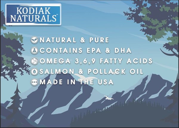 Show full view: Kodiak Naturals Salmon Oil Dog & Cat Supplement, 18-oz bottle slide 7 of 9