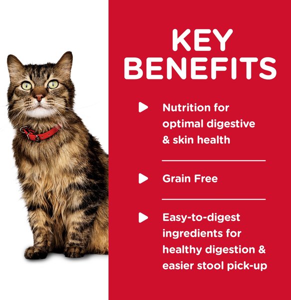 Show full view: Hill's Science Diet Adult Sensitive Stomach & Skin Tuna & Vegetable Entree Canned Cat Food, 82-g can, case of 24 slide 5 of 12