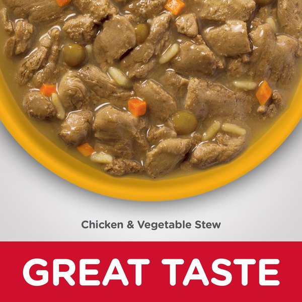 Show full view: Hill's Science Diet Adult 7+ Senior Vitality Chicken & Vegetable Stew Canned Dog Food, 354-g can, case of 12 slide 5 of 11