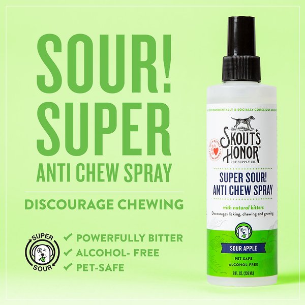 Show full view: Skout's Honor Super Sour Anti Chew Dog & Cat Spray, 8-oz bottle slide 4 of 9