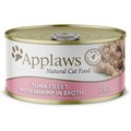 Applaws Tuna Fillet with Shrimp Canned Cat Food, 2.47-oz can, case of 24