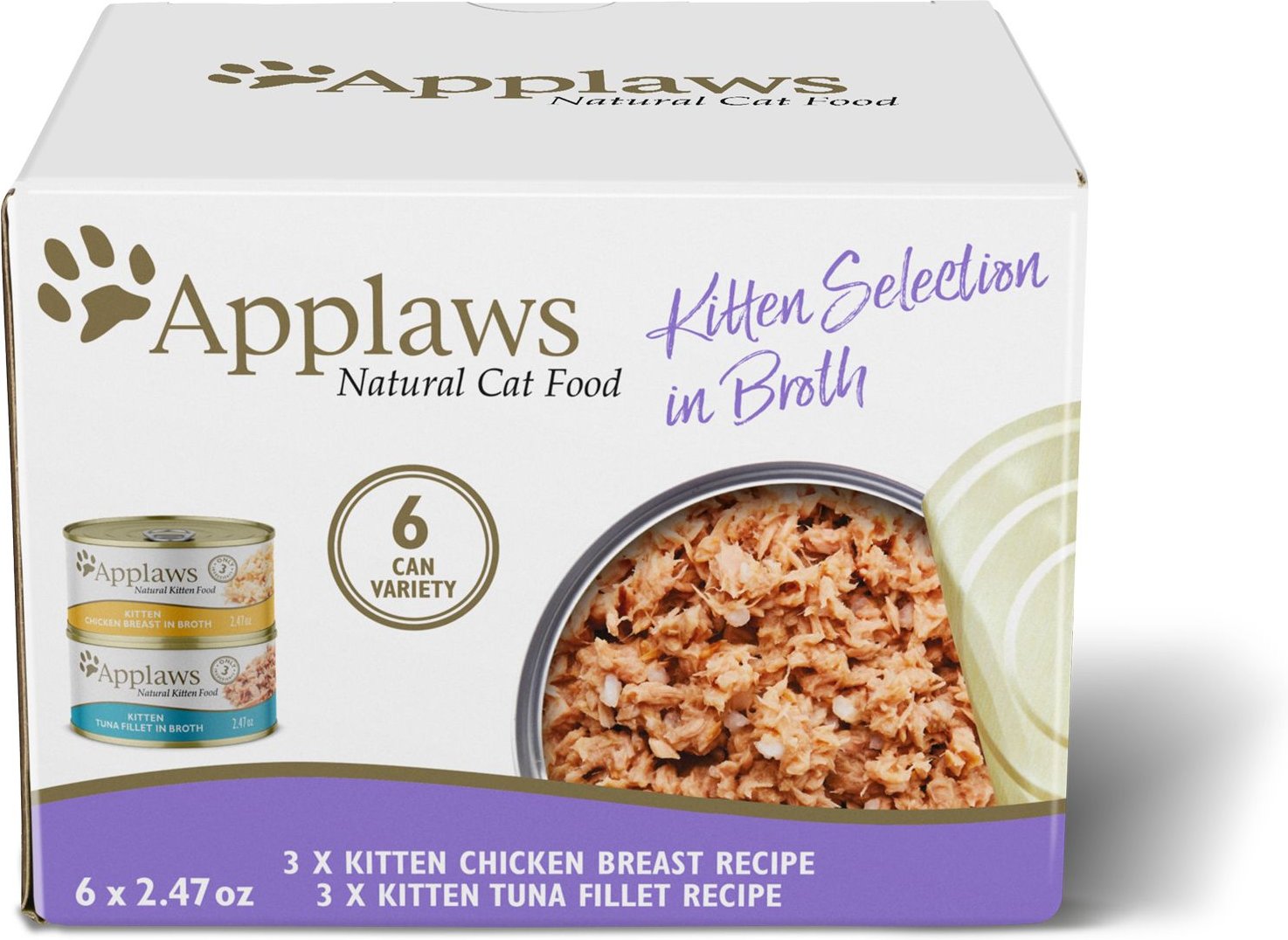 APPLAWS Kitten Variety Pack Wet Cat Food 2.47 oz case of 6