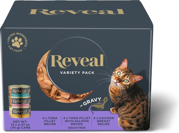 REVEAL Natural Grain Free Variety of Fish Chicken in Gravy