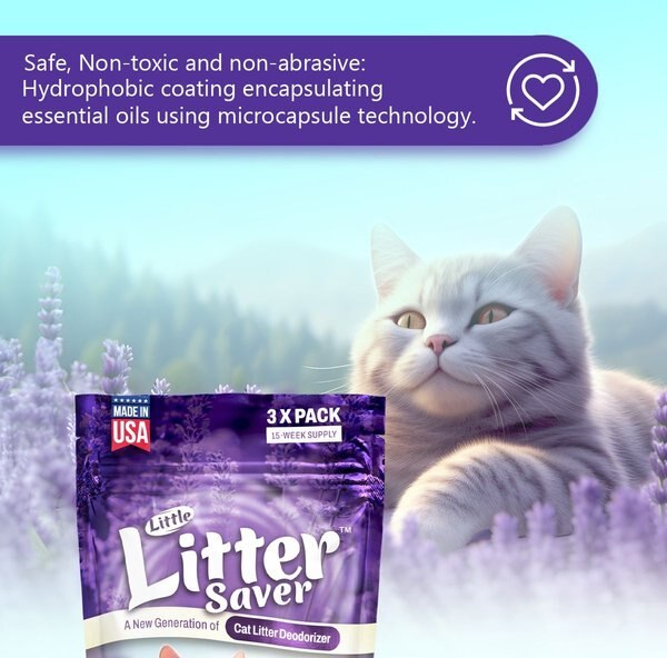 Show full view: Little Savers Litter Saver New Generation Cat Litter Box Deodorizer, Lavender Scent, 1-oz bag, 3 count slide 5 of 7