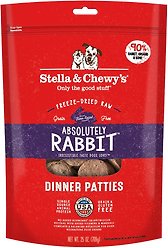 Stella & Chewy's Absolutely Rabbit Dinner Patties Freeze-Dried Raw Dog Food, 25-oz bag