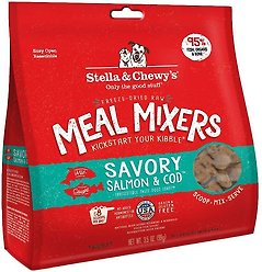 Stella & Chewy's Savory Salmon & Cod Meal Mixers Freeze-Dried Raw Dog Food Topper, 3.5-oz bag
