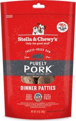 Stella & Chewy's Purely Pork Freeze-Dried Raw Dinner Patties Dog Food, 14-oz bag
