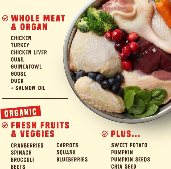 Show full view: Stella & Chewy's Wild Red Raw Coated Kibble Grain-Free Prairie Recipe Dry Dog Food, 1.59-kg bag slide 4 of 10