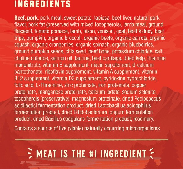 Show full view: Stella & Chewy's Wild Red Raw Coated Kibble Grain-Free Red Meat Recipe Dry Dog Food, 9.53-kg bag slide 5 of 10