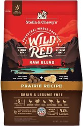Stella & Chewy's Wild Red Raw Blend Kibble Grain-Free Prairie Recipe Dry Dog Food, 1.59-kg bag